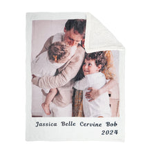 Load image into Gallery viewer, Custom Photo Blanket Personalized Blankets with Names and Pictures