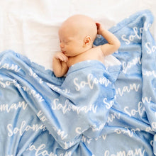 Load image into Gallery viewer, Custom Name Blankets Personalized Blankets with Repeating Names