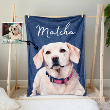 Load image into Gallery viewer, Custom Photo Blanket For Pet Minky Personalized Dog Blankets