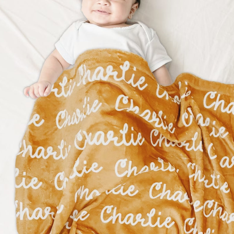 Custom Name Blankets Personalized Blankets with Repeating Names