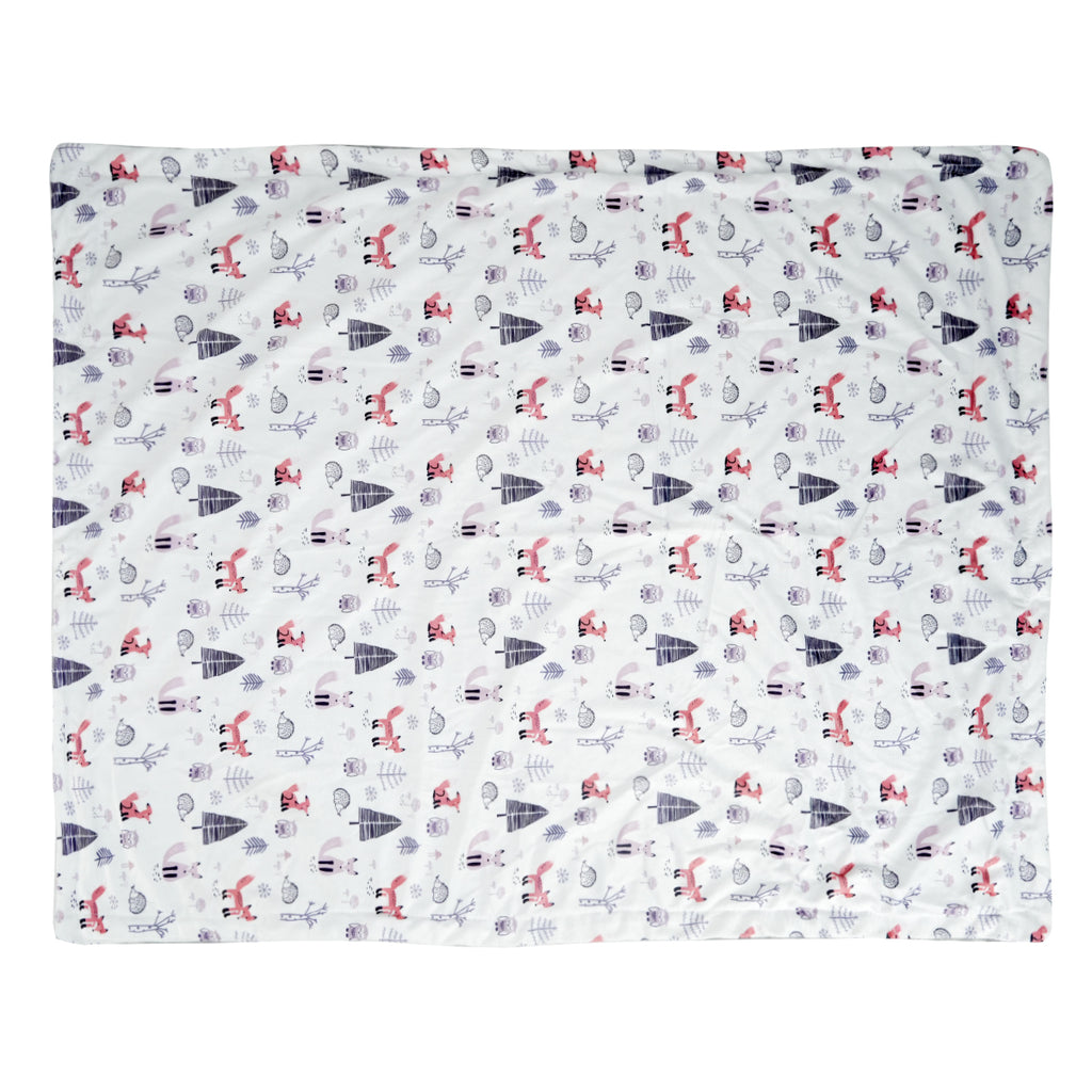 Fox Tree Dual-layer Fabric Fleece Baby Blanket