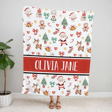 Load image into Gallery viewer, Minky Cute Custom Name Blanket Christams Gift