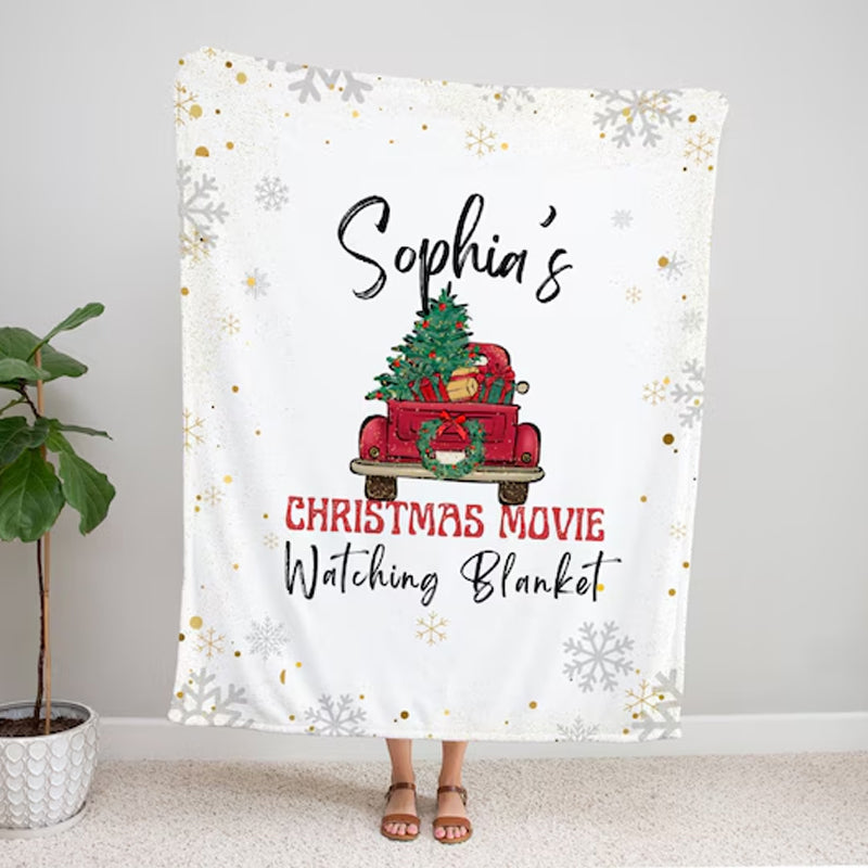 Christmas Sherpa Blanket Personalised Name Baby Gifts Custom Blankets