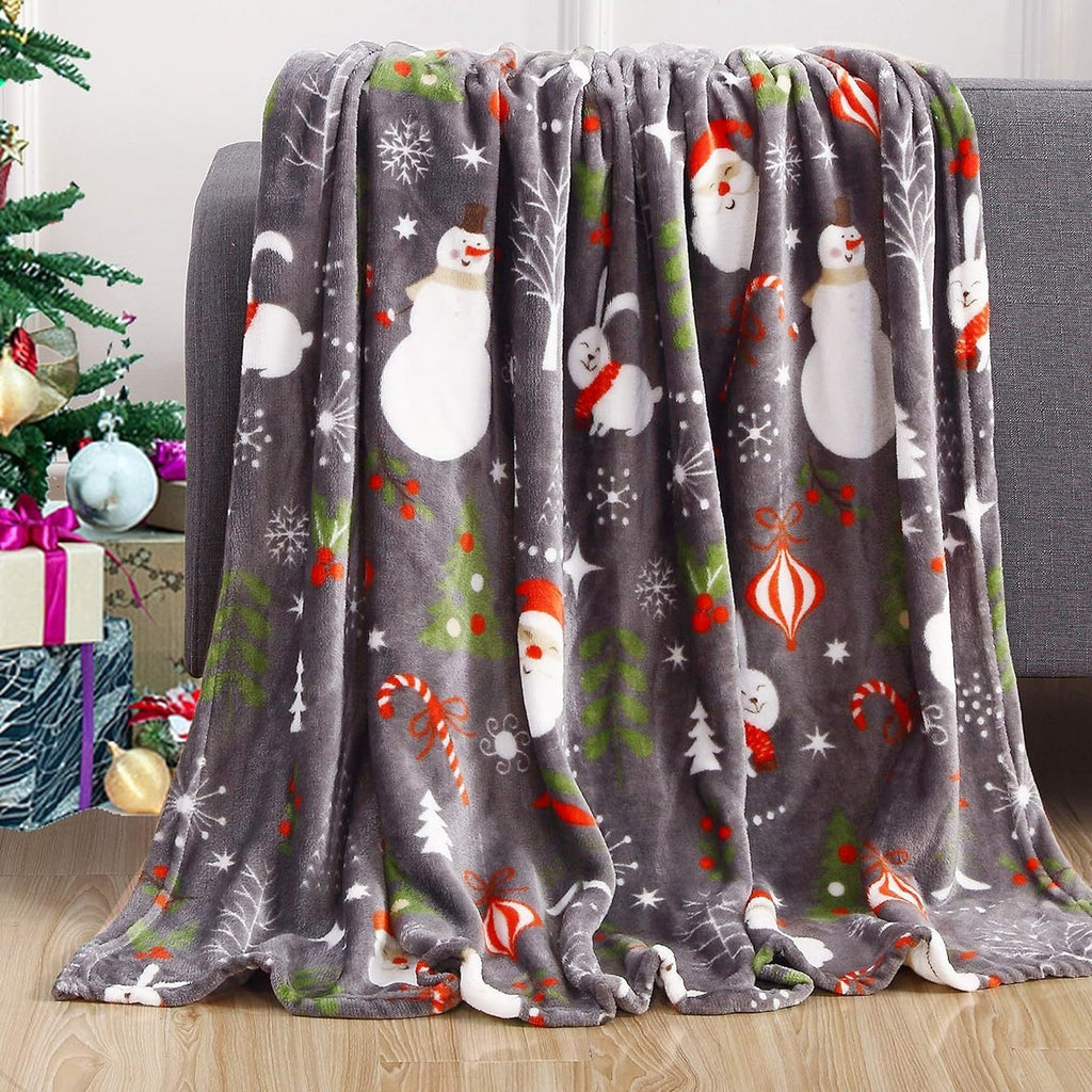 Christmas Blanket Grey