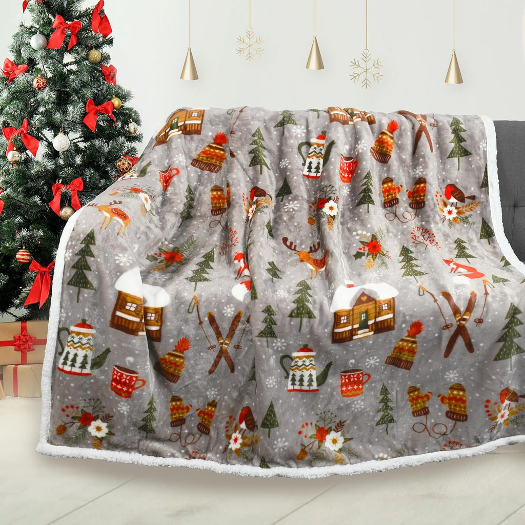 Christmas Blankets Sherpa