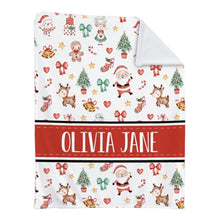 Load image into Gallery viewer, Minky Cute Custom Name Blanket Christams Gift