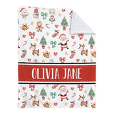 Minky Cute Custom Name Blanket Christams Gift