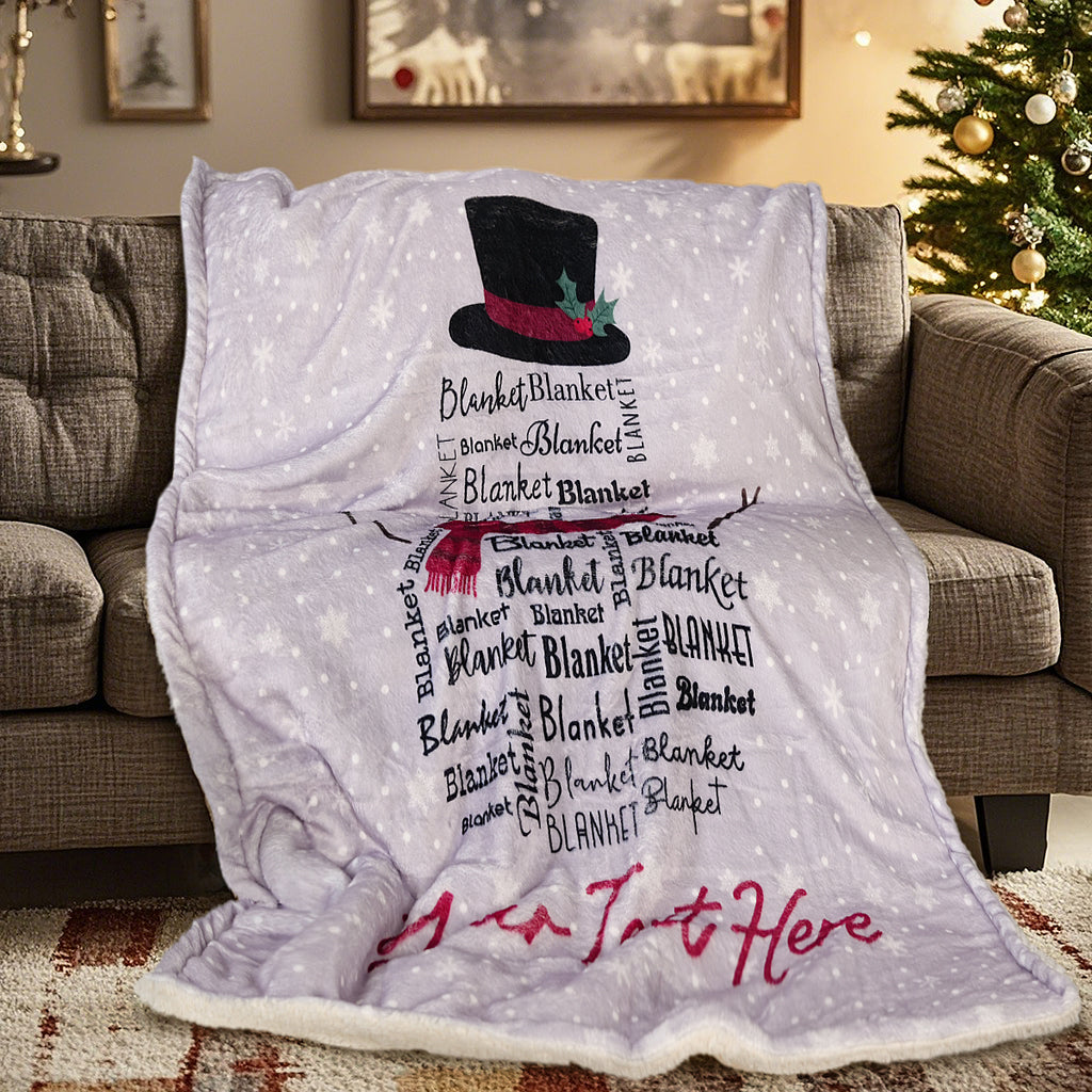 Customized Christmas name blankets