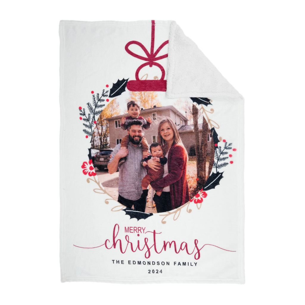 Customized Christmas photo blankets