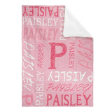 Custom Blankets Repeating Personalized Name Blankets