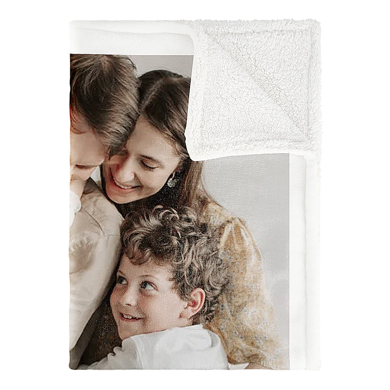 Custom Blankets Sherpa Weighted Baby Blanket Personalized Photo Blanket Gifts