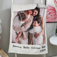 Load image into Gallery viewer, Custom Photo Blanket Personalized Blankets with Names and Pictures