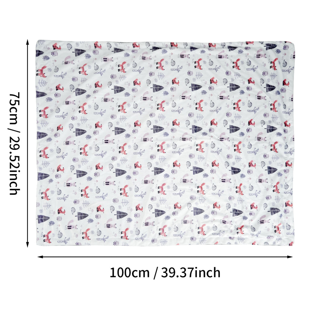 Fox Tree Dual-layer Fabric Fleece Baby Blanket