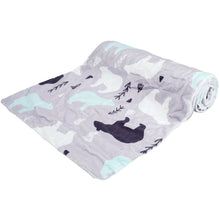 Load image into Gallery viewer, Multi-colored Bear Dual-layer Fabric Fleece Baby Blanket