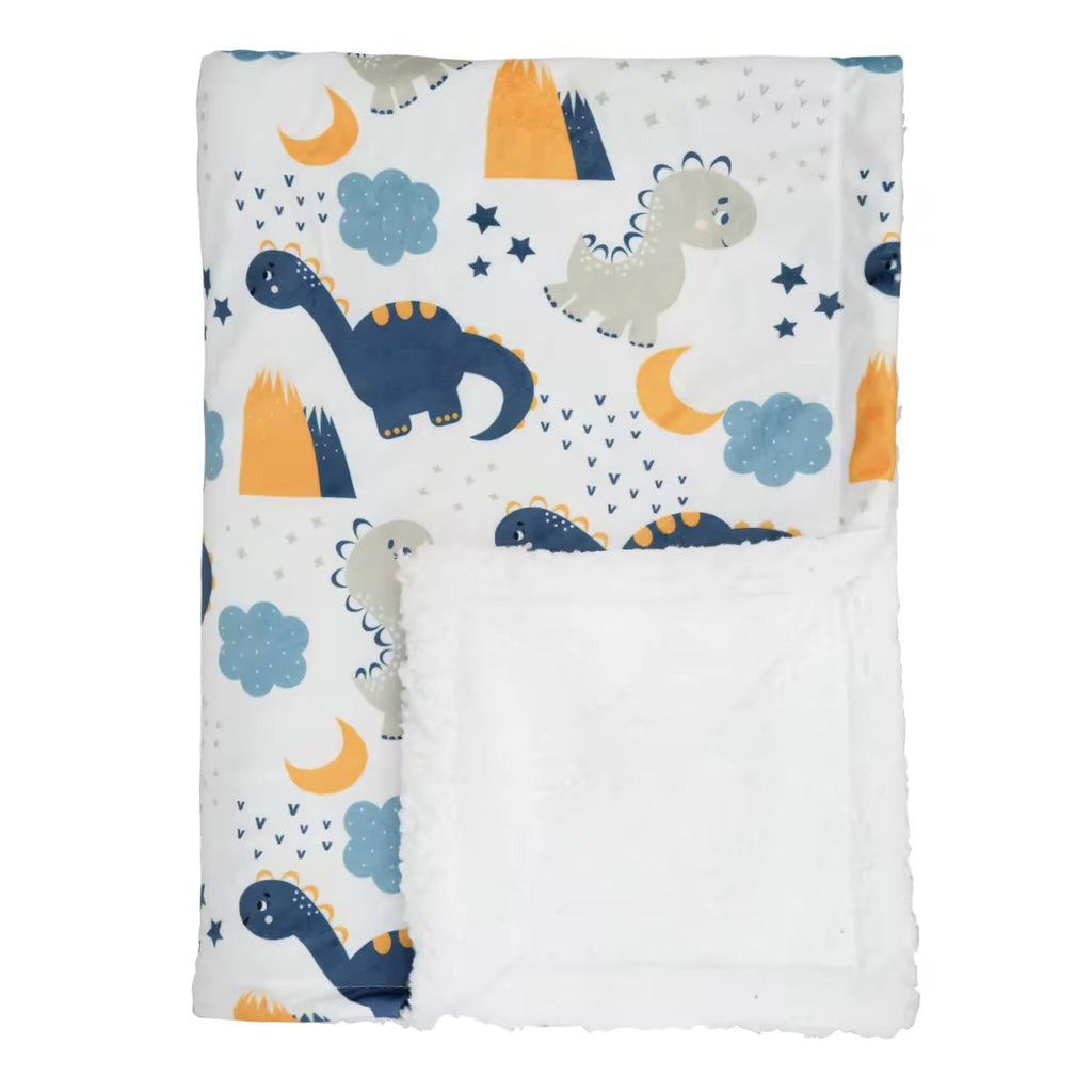 2 ply Printed Cartoon Animal Fleece Baby Blanket