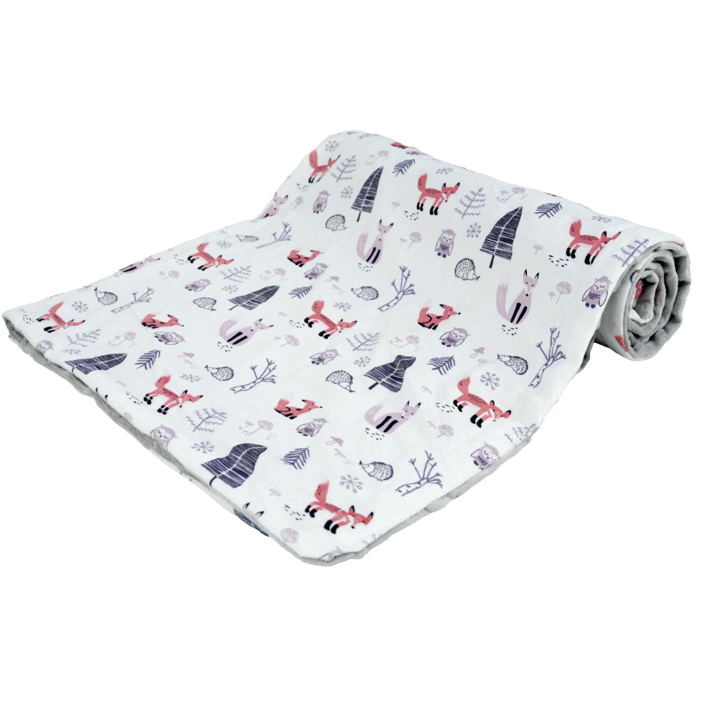 Fox Tree Dual-layer Fabric Fleece Baby Blanket