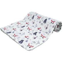 Load image into Gallery viewer, Fox Tree Dual-layer Fabric Fleece Baby Blanket