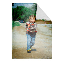 Load image into Gallery viewer, minky photo blanket for kids