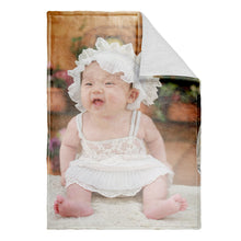 Load image into Gallery viewer, minky photo blanket for newborn