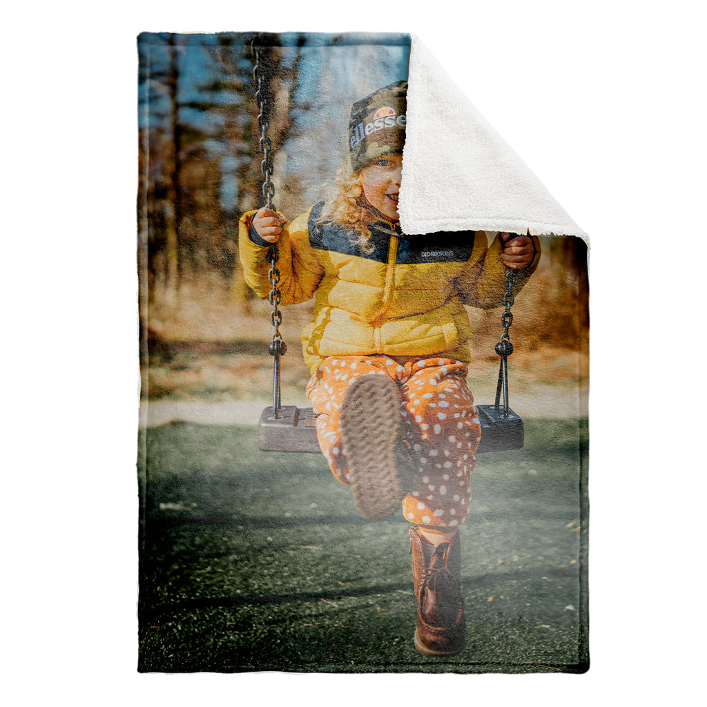 sherpa photo blanket for kids