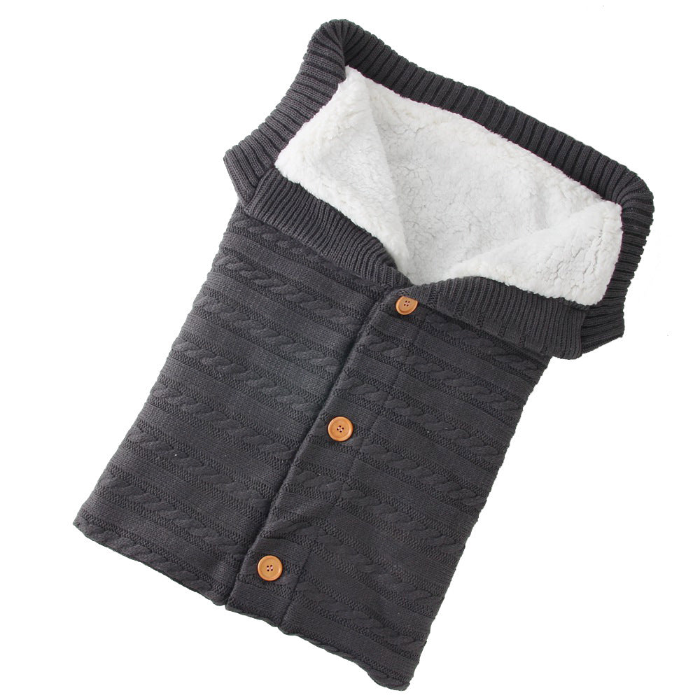 weighted baby sleepsack dark grey