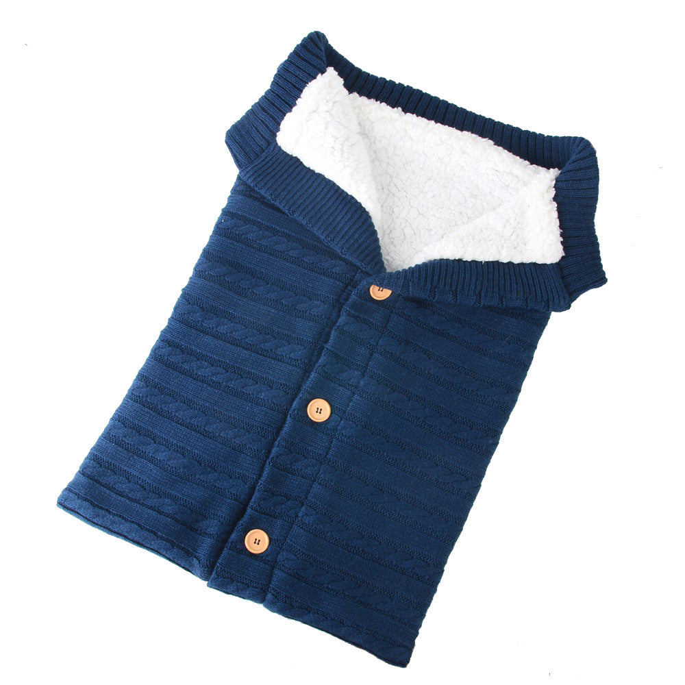 weighted baby sleepsack navy blue