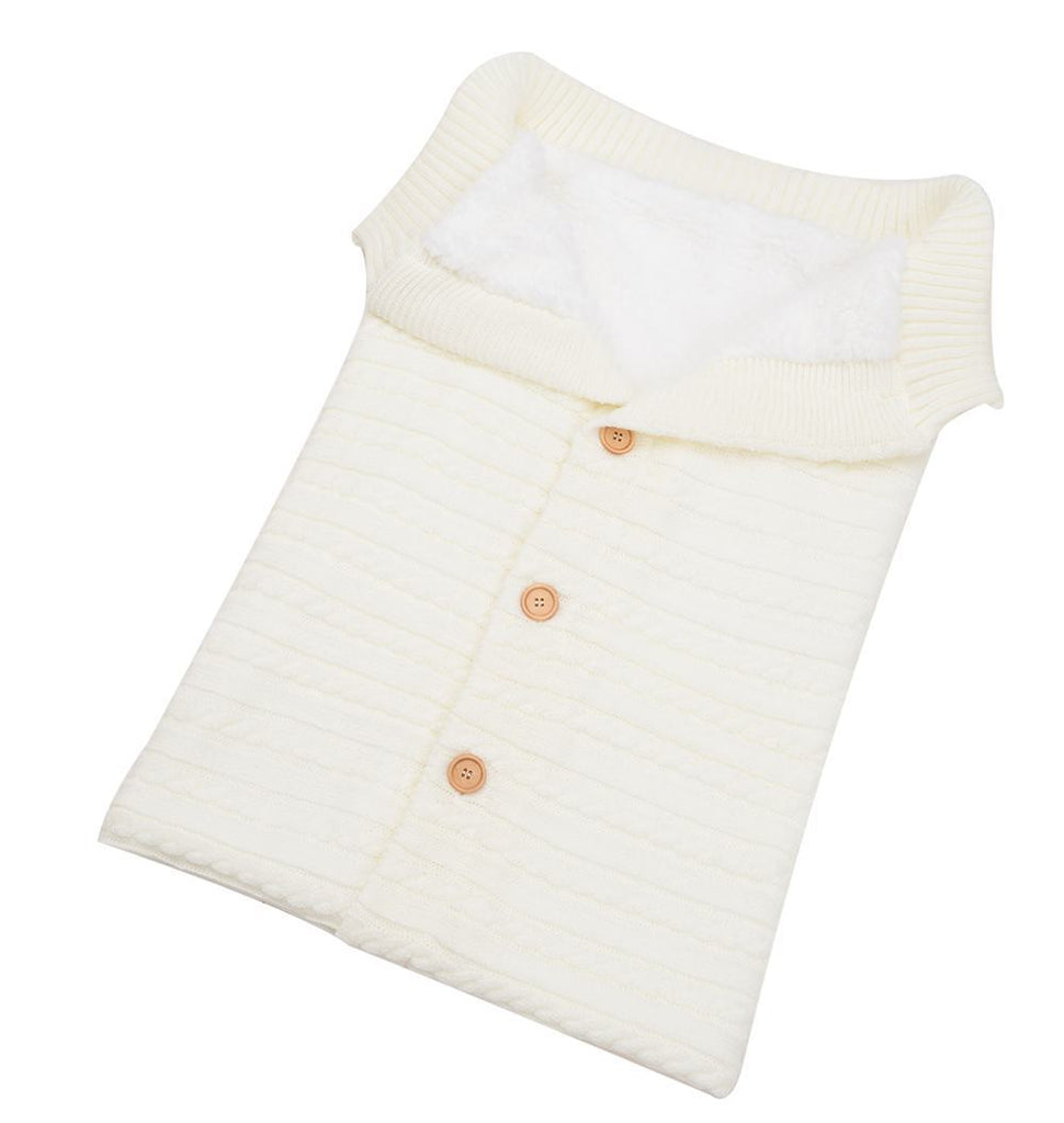 weighted baby sleepsack white